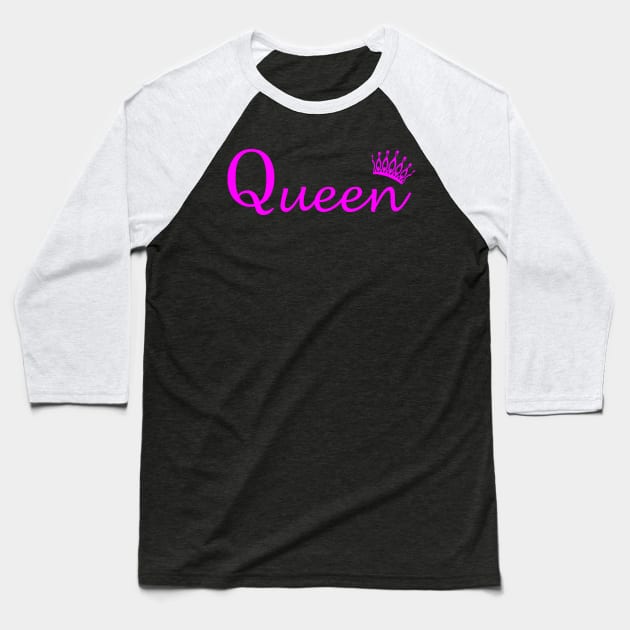 Queen Baseball T-Shirt by abc4Tee